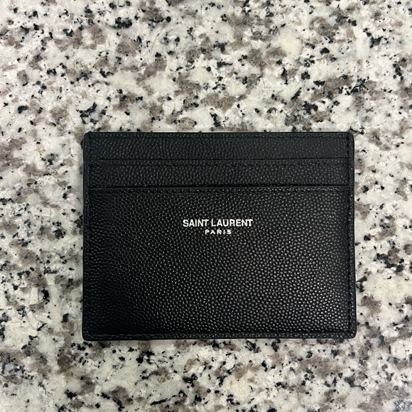 Yves Saint Laurent Other - Saint Laurent black leather card holder